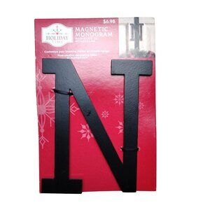 Holiday Time Magnetic Monogram Letter N For Stocking or Wreath Hanger